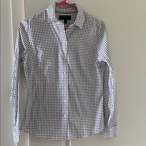 Banana republic noniron black & white dress shirt